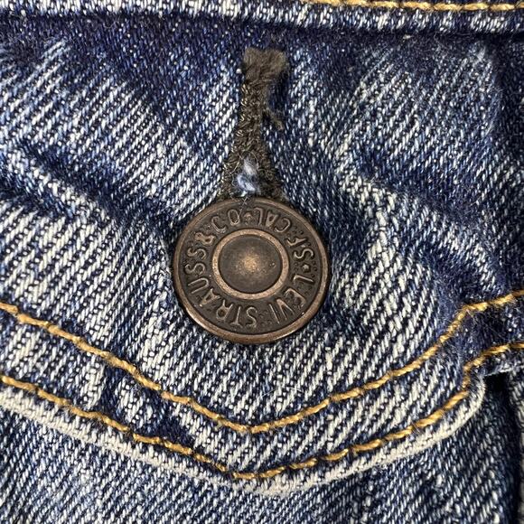 Levis Denim Trucker Jacket Womens Small Blue 72334 Button Front Blue Jean Jacket - Picture 12 of 16